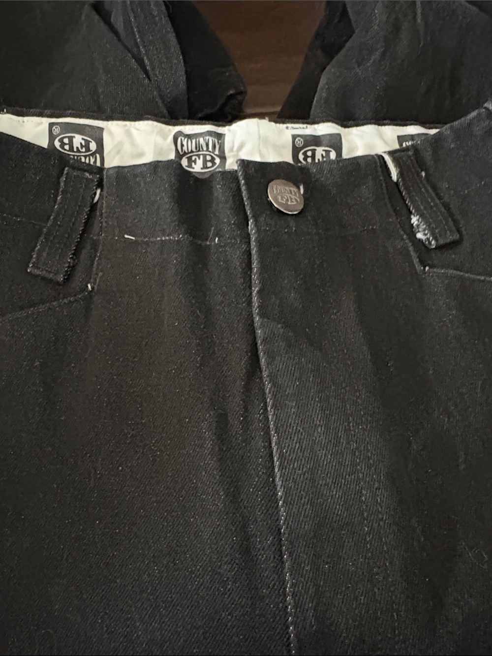 FB County Black High-Waist Pants